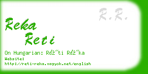 reka reti business card